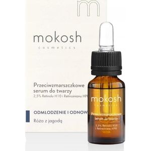 Mokosh Przeciwzmarszczkowe serum do twarzy 2,5% Retinolu H10 i Retinoinianu HPR (Kompleks) Róża z jagodą