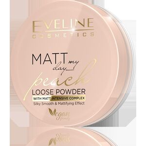 Eveline Matt My Day Vegan puder sypki do twarzy Peach 6g