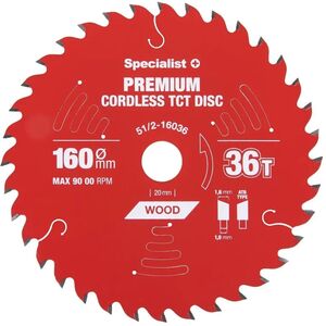 Δίσκος κοπής 160x36Tx20mm, Ασύρματο PREMIUM, SPECIALIST+