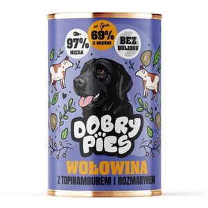 DOBRY PIES Wołowina z topinamburem i rozmarynem mokra karma dla psa 400g