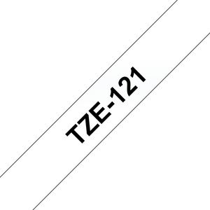 Brother Brother | TZe-121 Laminated Tape | Juodas on Clear | TZe | 8 m | 9 cm