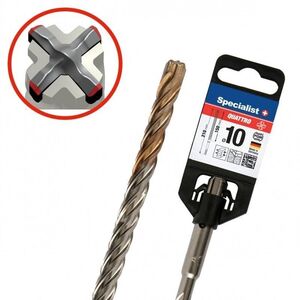 Reinforced concrete drill bit SPECIALIST+ Quattro, 10 x 150/210 mm, SDS-Plus