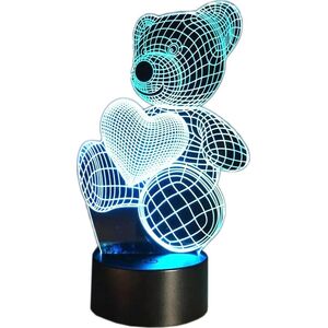 ATL ZD98J Lampka nocna miś 3d led