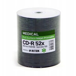 TRAXDATA RITEK CD-R 700MB 52X ΕΚΤΥΠΩΣΙΜΟ ΙΑΤΡΙΚΟ CAKE*100 901CK100IW-MD