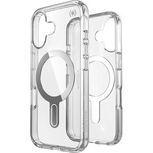 Speck Speck Presidio Perfect-Clear ClickLock & MagSafe - Etui iPhone 16 (Clear / Chrome Finish / Serene Silver)