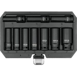 KOMPLET NASADEK UDAROWYCH 1/2'' DŁUGICH 10 SZT. 10-27MM