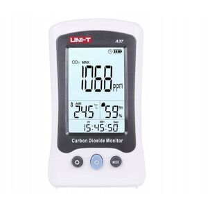 CO2 matuoklis patalpoms, 400-5000ppm| dregme 0- 99%, -10 to 50degC, UNI-T