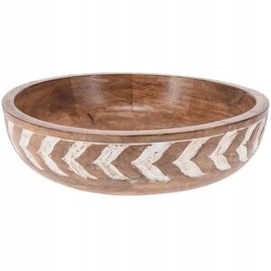 MISKA DREWNIANA DO SERWOWANIA PRZEKĄSEK SAŁATEK NA OWOCE 24CM 1.3L VILDE 259689