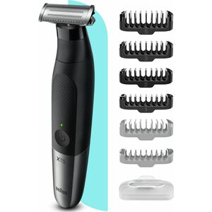 Braun Series X XT5200, Foil shaver, Black, Metallic, Buttons, Power, AC, Built-in battery