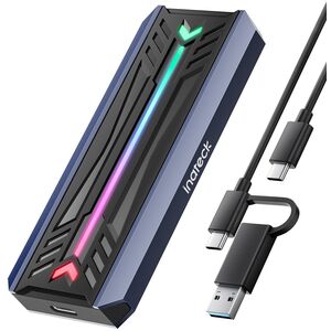 Inateck SSD Gehäuse RGB M.2 NVMe SATA USB 3.2