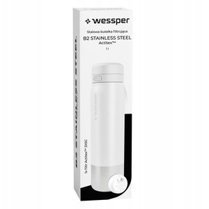 Butelka filtrująca Wessper B2 STAINLESS STEEL Actitex™ 1000ml White (WES276-1000-WH_K)
