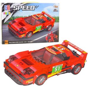 Klocki Konstrukcyjne Auto Robot 2w1 Czerwony Napęd 329 el.