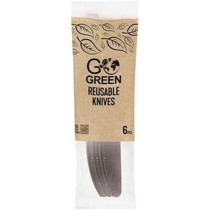 Επαναχρησιμοποιούμενα μαχαίρια Go Green 6 τεμ. μαύρα 4743115013621