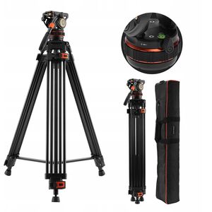 Profesjonalny Statyw Filmowy do Filmowania VIDEO Głowica Olejowa K&F 192cm / KF09.147