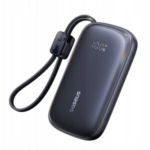 Powerbank Baseus EnerFill FC21 QPow3 Ultra 10000mAh 22.5W z wyświetlaczem cyfrowym i odłączanym kablem - czarny