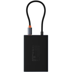 Hub USB-C 8w1 Baseus PioneerJoy HDMI 4K@60Hz + HDMI 4K@30Hz + DisplayPort 8K@30Hz + VGA + 2 x USB-A 3.0 + 2 x USB-C - szary