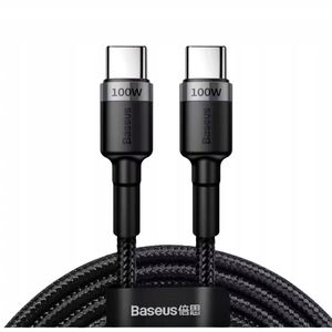 Kabel Baseus Cafule 100W PD2.0 USB-C - USB-C 2m - szaro-czarny