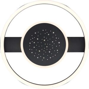 Ceiling LED lamp BRILLIANT RENO, 26W, 2400 lm, 3000K, black, 6.5 x 39.5 x 39.5 cm