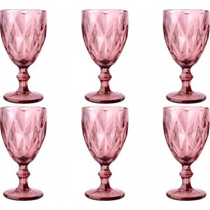 Lumarko Elise Pink Komplet 6 Kieliszków 300ml 8,8xh17cm Lumarko!