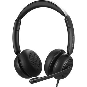 Sandberg 126-54 słuchawki/zestaw słuchawkowy Przewodowa Opaska na głowę Biuro/centrum telefoniczne USB Type-C / USB Type-A Czarny