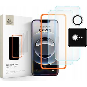 SZKŁO HARTOWANE TECH-PROTECT SUPREME EASY SET+ 3-PACK IPHONE 16E CLEAR