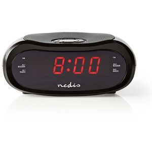 Radiobudzik Nedis CLAR001BK LED projekcja 2x budzik FM Czarny