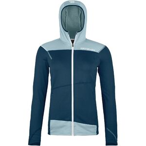 Bluza z kapturem damska Ortovox Fleece Light Hoody - deep ocean