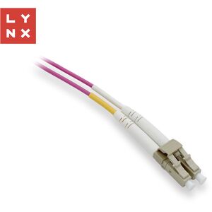 LYNX duplexní patch kabel MM, OM4, LC/LC, 50/125µm, 0,5m