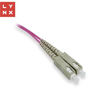 LYNX duplexní patch kabel MM, OM4, SC/SC, 50/125µm, 15m