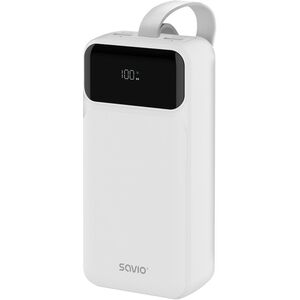 SAVIO BA-11 POWERBANK 30000 mAh, biały