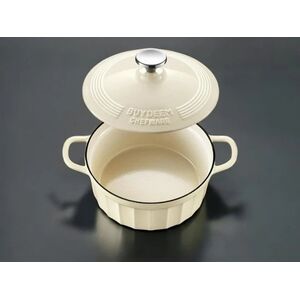BUYDEEM Σμάλτο χυτοσίδηρο σκεύος 2,9L, μοντέλο CP521, χρώμα Oat White
