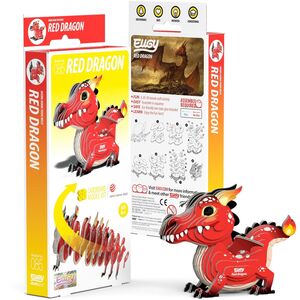 EUGY 3D Cardboard Model Kit - Red Dragon