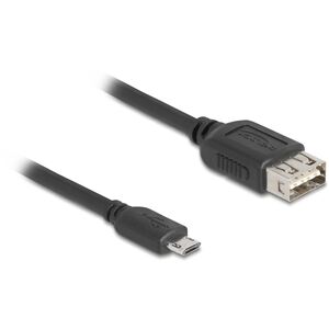 DeLOCK 81518 kabel USB USB 2.0 1 m Micro-USB B USB A Czarny