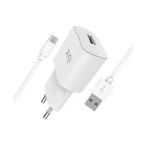 Oplader XQISIT Travel Charger 2.4A, 12W Single USB EU- Micro US White (38079) standard