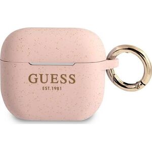 Guess Etui ochronne GUA3SGGEP Silicone Glitter do AirPods 3 różowe