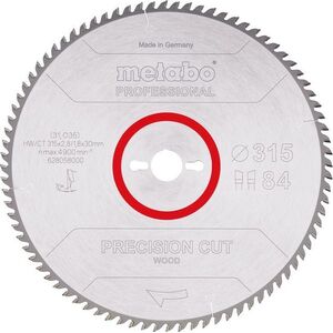 Metabo METABO PIŁA TARCZOWA HW/CT 315x30x84z    PRECISION CUT WOOD PROFESSIONAL