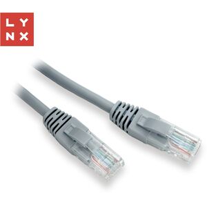 LYNX UTP patch kabel Cat5e, PVC, CCA, 7m, šedý