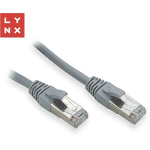 LYNX FTP patch kabel Cat5e PVC, CCA, 0,5m, šedý (balení obsahuje 10ks)