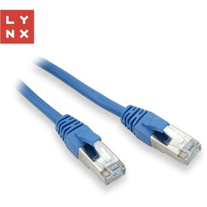 LYNX FTP patch kabel Cat5e PVC, CCA, 1m, modrý (balení obsahuje 10ks)