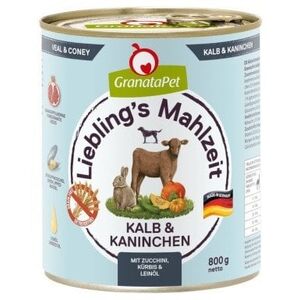 GranataPet Lieblings Mahlzeit cielęcina i królik mokra karma dla psa 800g