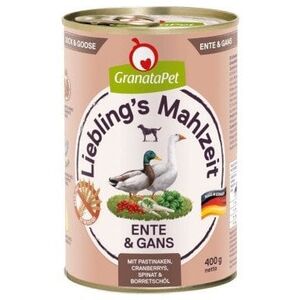 GranataPet Lieblings Mahlzeit kaczka i gęś mokra karma dla psa 800g