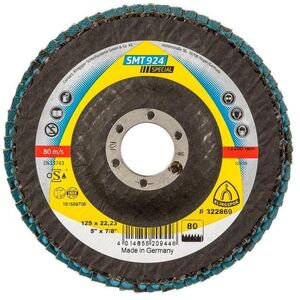 Δίσκος λειαντικού σφουγγαριού Klingspor SMT 924 125x22,23 mm Κόκκος 80 καμπύλη