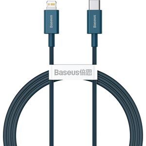 Kabel USB Baseus USB-C - Lightning 1 m Niebieski (BSU2665BLU)