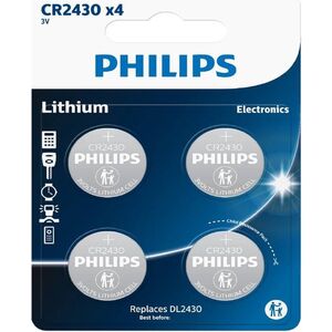 Philips PHILIPS μπαταρία λιθίου CR2430 4-pack - 2292444 14144841 4895229125452