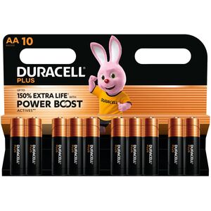 1x10 Duracell Plus Power Boost Mignon MN1500 AA LR6 1,5V