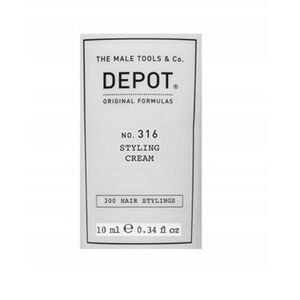 Depot, 300 Hair Stylings No. 316, UV Filter, Hair Styling Cream, Medium Hold, 10 ml For Men