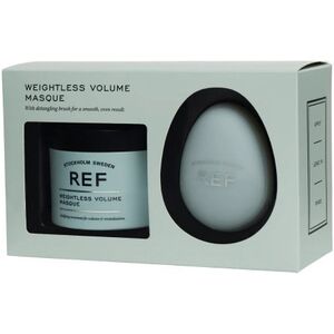 Weightless Volume Set Ref Stockholm: Tools, Hair Brush, Green + Weightless Volume, Vegan, Hair Treatment Cream Mask, Bodifying, 250 ml