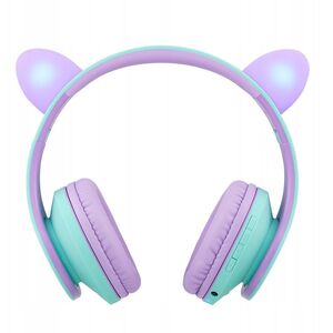 PowerLocus P2 Kids Headphones purple/turquoise with Ears