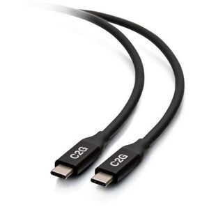 C2G 3.3ft (1m) USB-C Male to USB-C Male Cable (20V 5A) - USB4 (40Gbps) - USB-Kabel - 24 pin USB-C (M) zu 24 pin USB-C (M) - USB 2.0 / USB 3.2 / USB4 / Thunderbolt 3 - 20 V - 5 A - 1 m - umkehrbare Stecker, 8K Unterstutzung, hauchvergoldete Kontakte,