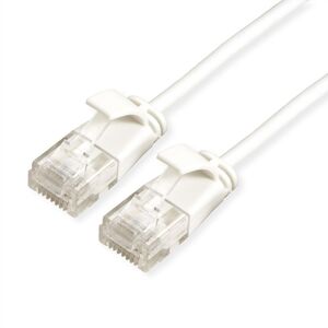 ROLINE GREEN UTP patchkabel Cat.6A (Class EA), LSOH, extra dun, wit, 1 m